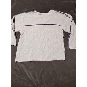 Boys Medium Bugle Boy Grey and Blue Sweater